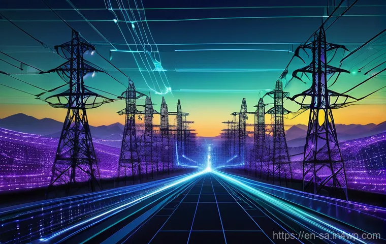 스마트 그리드 기술의 정책 제언 - **Prompt:** A diverse family (two adults and two children, all fully clothed in comfortable, casual ...