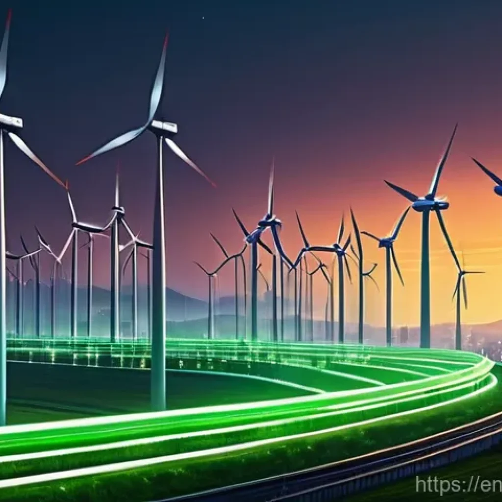 스마트 그리드 기술의 환경적 장점 - **Prompt: "A vibrant, futuristic city skyline at sunset, showcasing a seamlessly integrated smart gr...