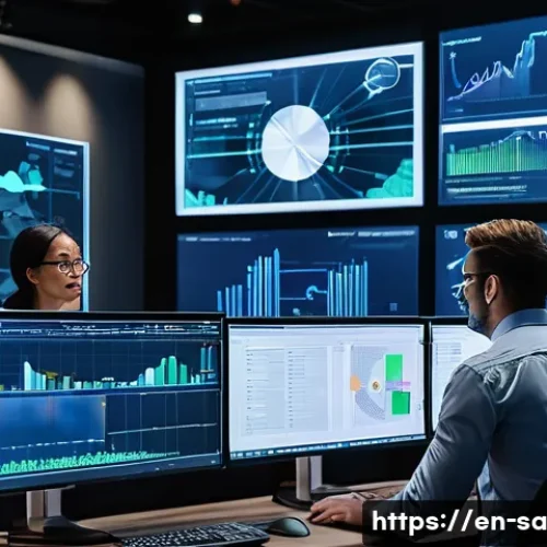 Home 33 스마트 그리드 기술의 교육 및 훈련 필요성 - A modern smart grid control room bustling with diverse engineers and data scientists collaborating a...